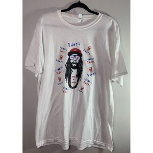Lil Jon Shirt Adult XL White "Shots Shots Shots" 4th Of July Dri-Power Tee Music